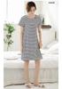 Women's Combed Cotton Pajama Dress with Built-in Bra Pads – Cool, Summer-Ready, Wearable Outdoors, All-Cotton Nightgown.