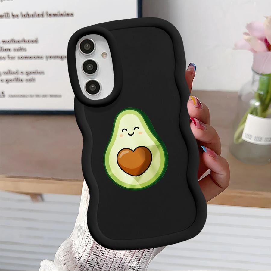 Zelené pouzdro na avokádo pro Samsung Galaxy A14 A21s A16 A15 A13 A11 A52 A12 Měkký kryt na telefon A04 A22 A03 A06 A05 A33 A53 A23