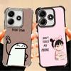 Funny Dont Touch My CallPhone Plating Phone Case For Xiaomi Poco X5 X6 X7 X8 Pro Max F8 Ultra F7 M8 M7 M5S Redmi 15C 15 14C 13C