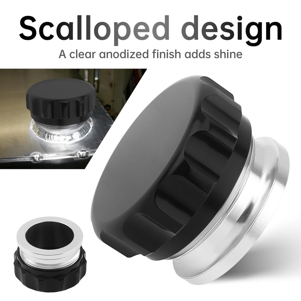 Universal 1,5 Zoll Aluminiumlegierung Schweiß Billet Einfüllstutzen Kappe Schwarz Multi-Tank Kraftstoff Wasser Öl