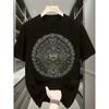 Maya-Kalender Aztekenkultur Grafik T-Shirt Herren Lässig Rundhals Atmungsaktives T-Shirt