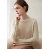 Elegant 100% Pure Cashmere Sweater for Women - Half-High Neck, Solid Color Pullover, Perfect for Autumn/Winter