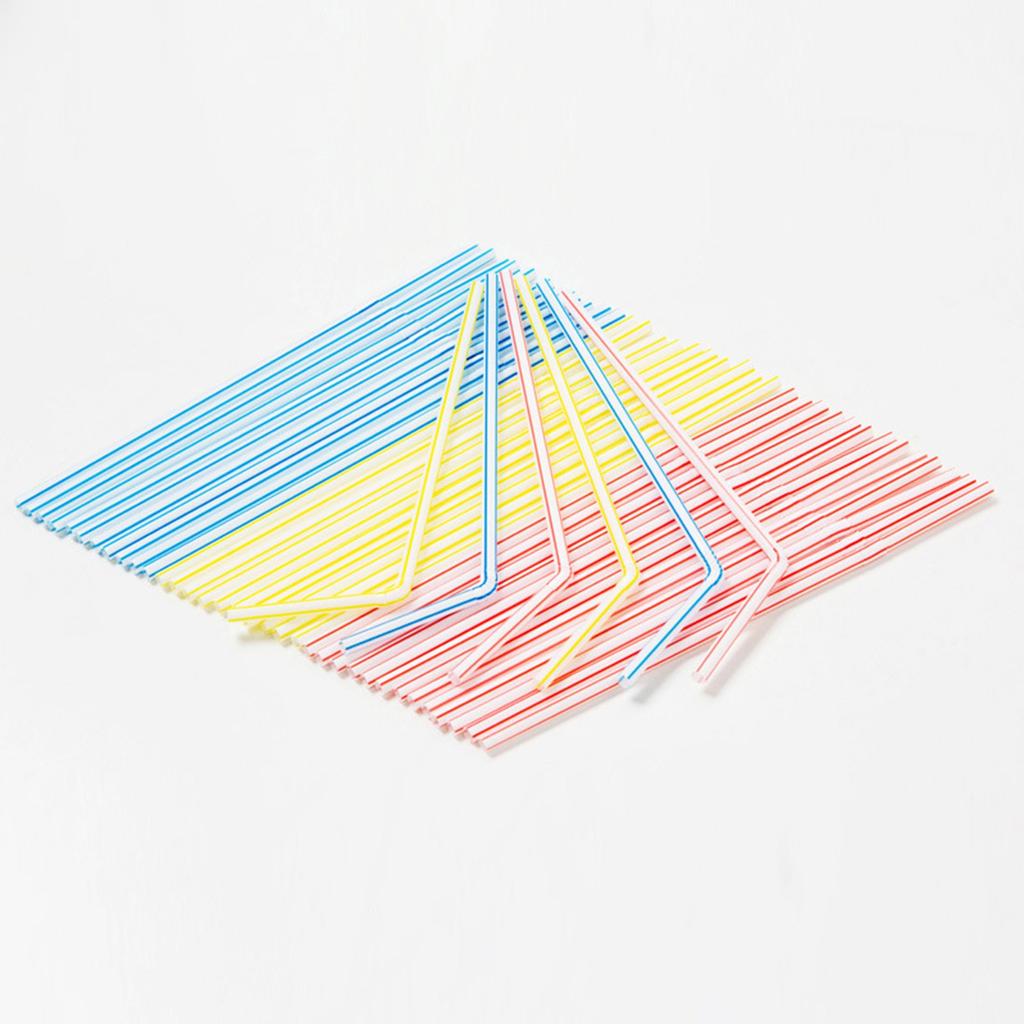 50pcs Disposable Plastic Straws Bent Colorful PP Straws Disposable Straws For Party Suitable For Smoothies, Juices, Cocktails, Hot Drinks