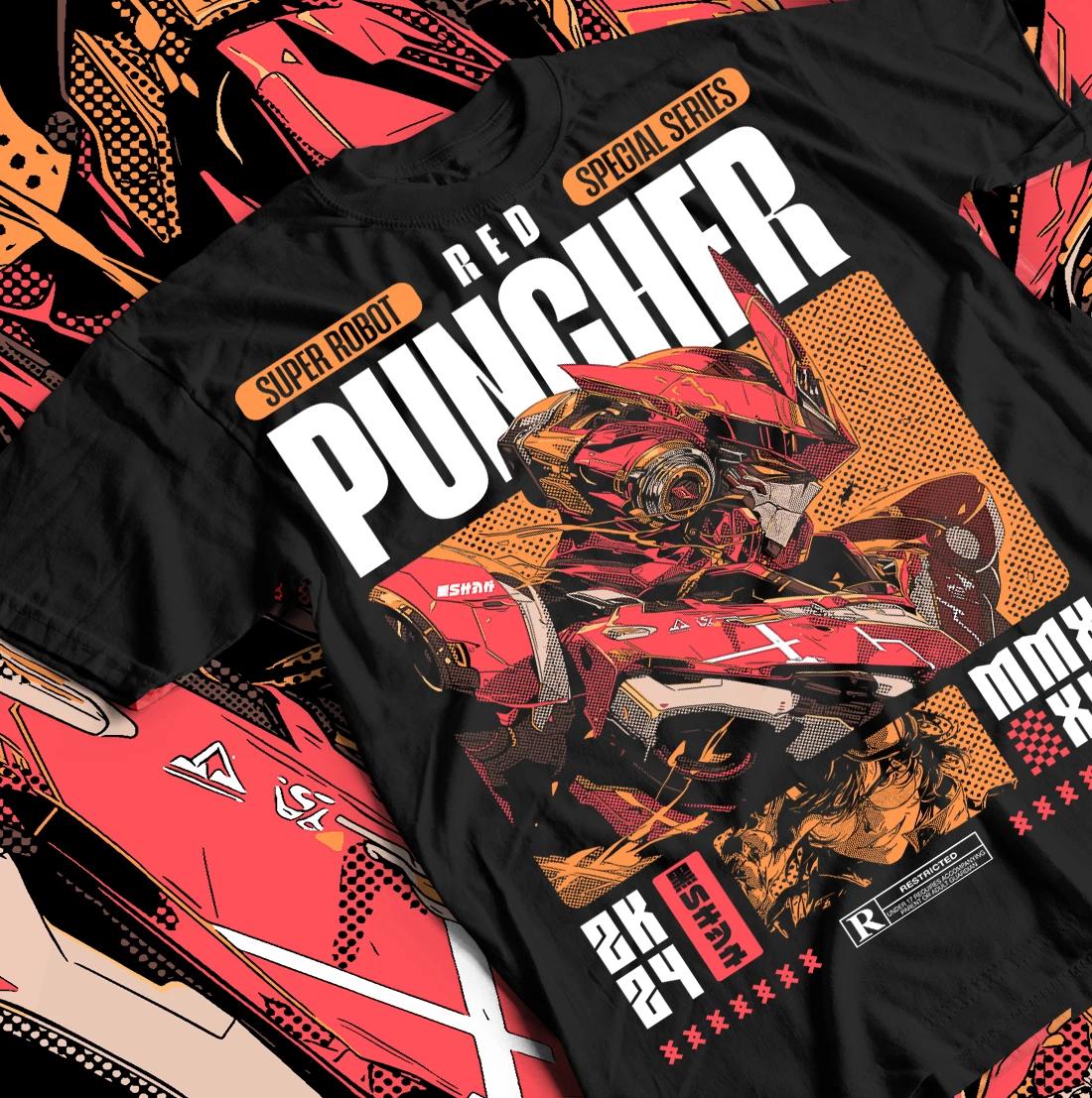 

SUPER ROBOT T-Shirt MODEL RED PUNCHER Shirt All Size XL