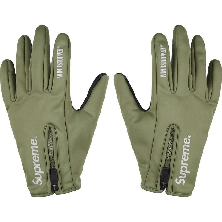 Supreme Windstopper Zip Gloves Olive M