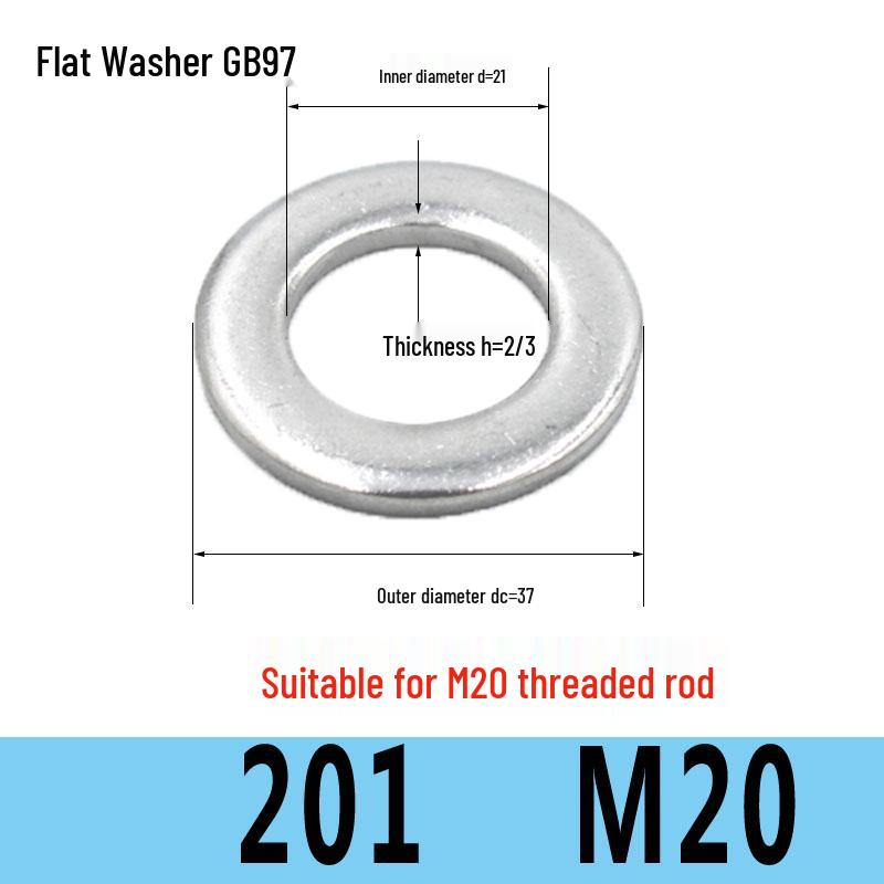 Stainless Steel Flat Washer Spacer (304/316/201) M3-M36