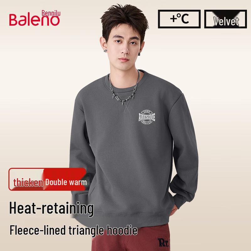 

Baleno Men s Fleece Lined Heavyweight Round Neck Sweatshirt 3XL