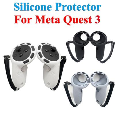 Silicone Protector For Meta Quest 3 VR Controller Case Grip Handle Cover Anti-fall Off Non-slip Sleeve For Oculus Quest 3S Acc