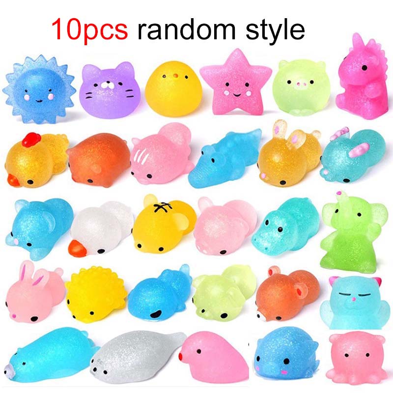 

10 шт. Мягкие эластичные игрушки для снятия стресса Мини-животные Милые мультяшные ТПР Детские сувениры для вечеринок Детские подарки на Хэллоуин и день рождения TMZ