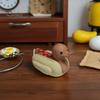 3D Printed Duck Ornament Hot Dog Figurine, Cute Food Animal Sculpture Playful Office with Matte Finish, Funny Mini Desk Toy Home Decor Unique