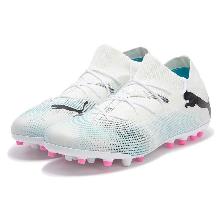 PUMA Future 7 Match MG Cleats 'White Blue Pink' Men's 107719-01
