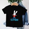 Simon Super Rabbit Cartoon Kids T-shirt Cute Boys Girls Manga Tops Baby Boys Short Sleeve T-shirt Summer Casual O-neck Tee Shirt