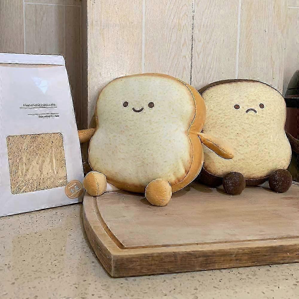 Toast Bread Pillow Funny Food Plush Toy Pillows Small Cute Stuffed Plush Toast Sofa Pillow (toast Bread,golden)