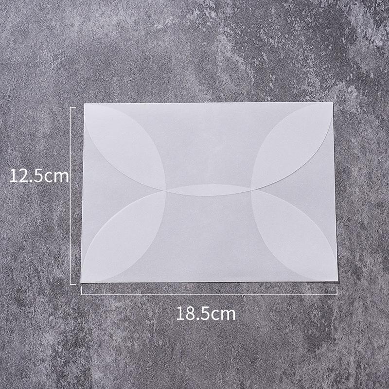 Elegant European Style Frosted Semi-Transparent Tracing Paper Envelopes for Artistic Postcards and Business Invitations