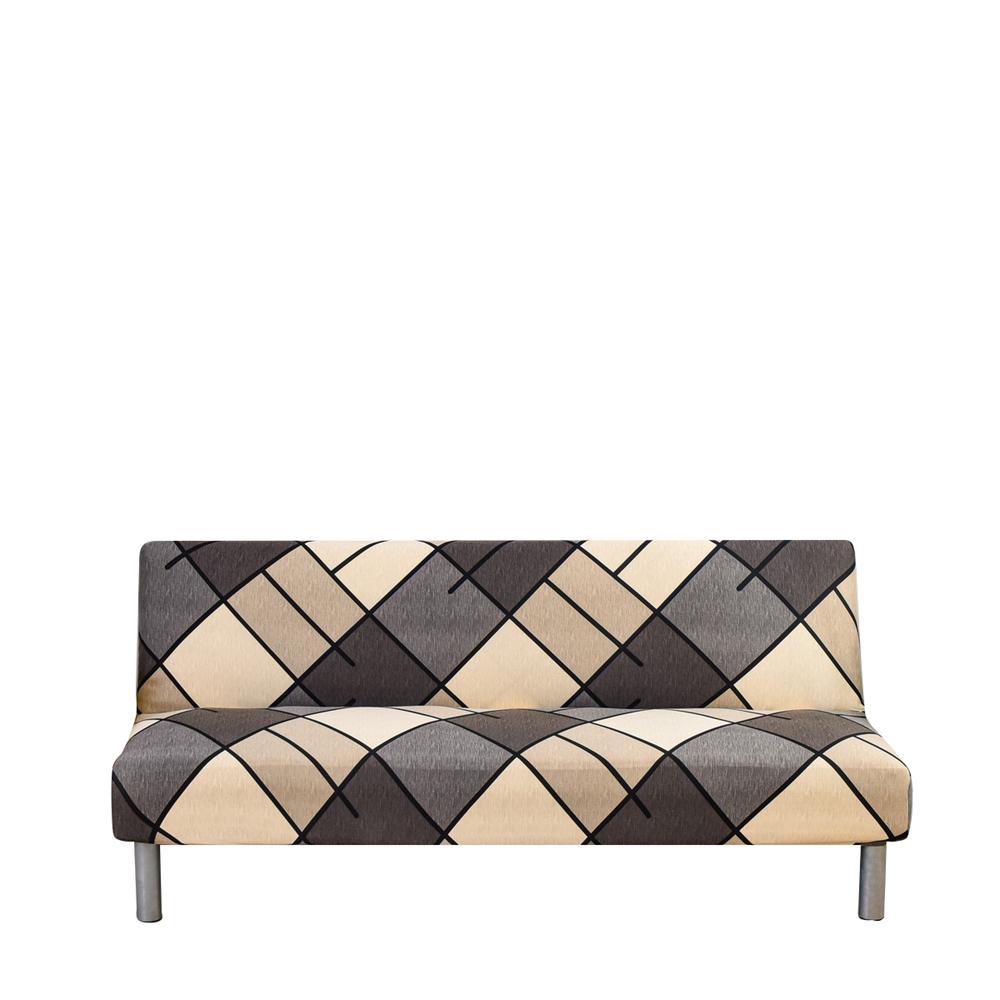 

Чехол для раскладного дивана-кровати без подлокотника, эластичный, декоративный, для сидения, для мебели, для дивана, для гостиной, с принтом «Листья» S(120-150cm)