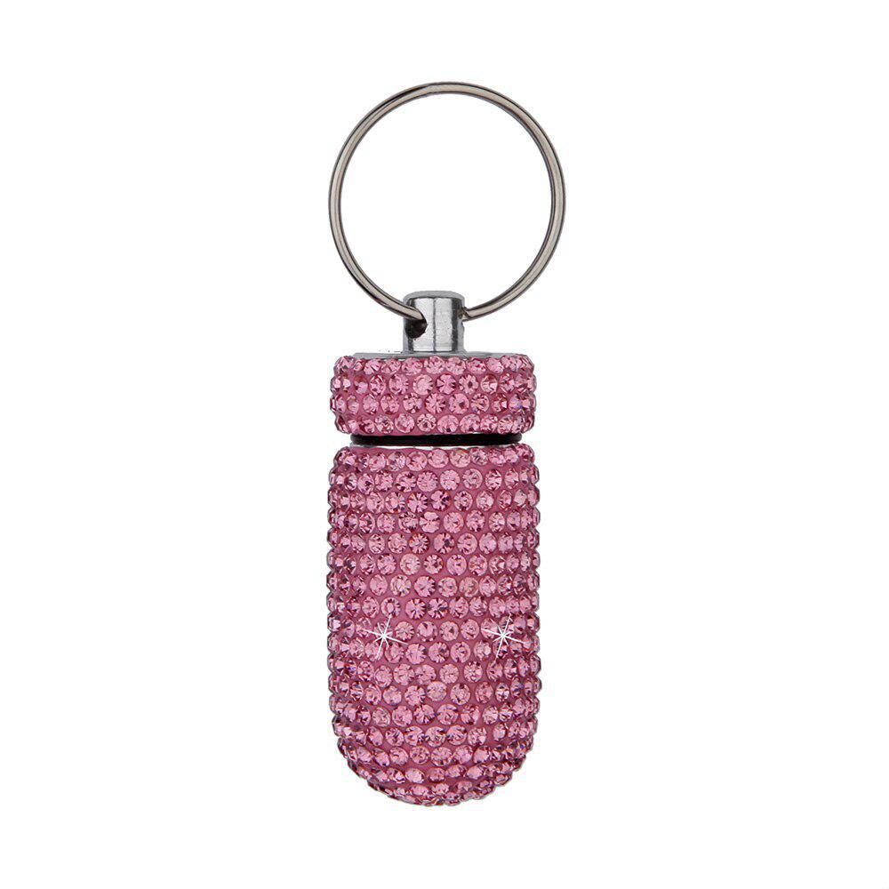 1Pc Diamond Car Storage Box Bottle Bling Organizer Hanging Pill Box for Auto Interior Key Ring Accessories