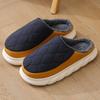 Men, Cotton Slippers, Thick Soled Shoes, Non Slip Shoes, External Shoes, Plush, Cotton Slippers