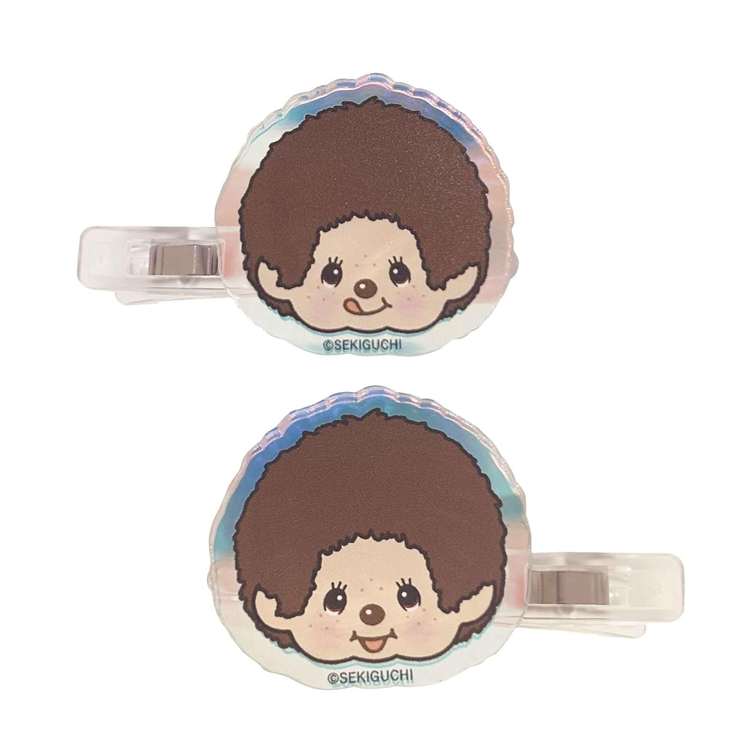I Planning Monchhichi Aurora Acrylic Hair Clip Monchhichi-kun H40W40mm (Acrylic) 755mm (Hair Clip) K4101A