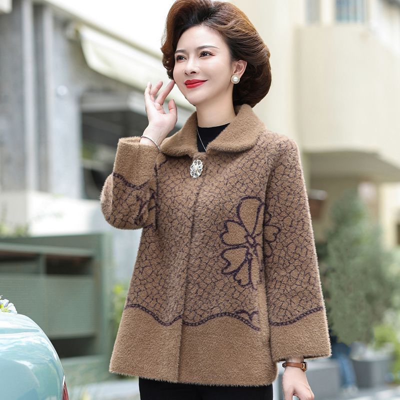 

Женское пальто из норкового флиса большого размера, осенне-зимнее, теплое, короткое, плюшевое, вязаный кардиган-свитер, вязаный топ M верблюд