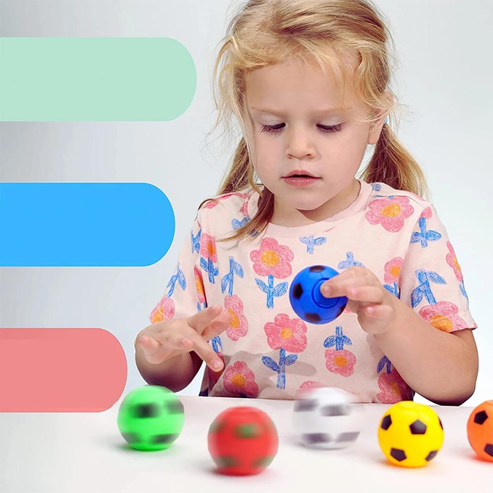 6/12Pcs Rotating Football Gyro Children'S Mini Fidget Spinner Football Toy Football Party Beloved Finger Pressure Ball Boy Toy