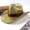 Europeisk Och Amerikansk Mode Hög Hatt Retro Etnisk Stil Western Cowboyhatt Retro Spricka Tibetansk Herr- Och Damjazzhatt