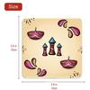 Coaster Set of 4 Beautiful Diwali Festive Tea Coasters with Stand Designer Quality for Tea Cups,Coffee Mugs and Glasses