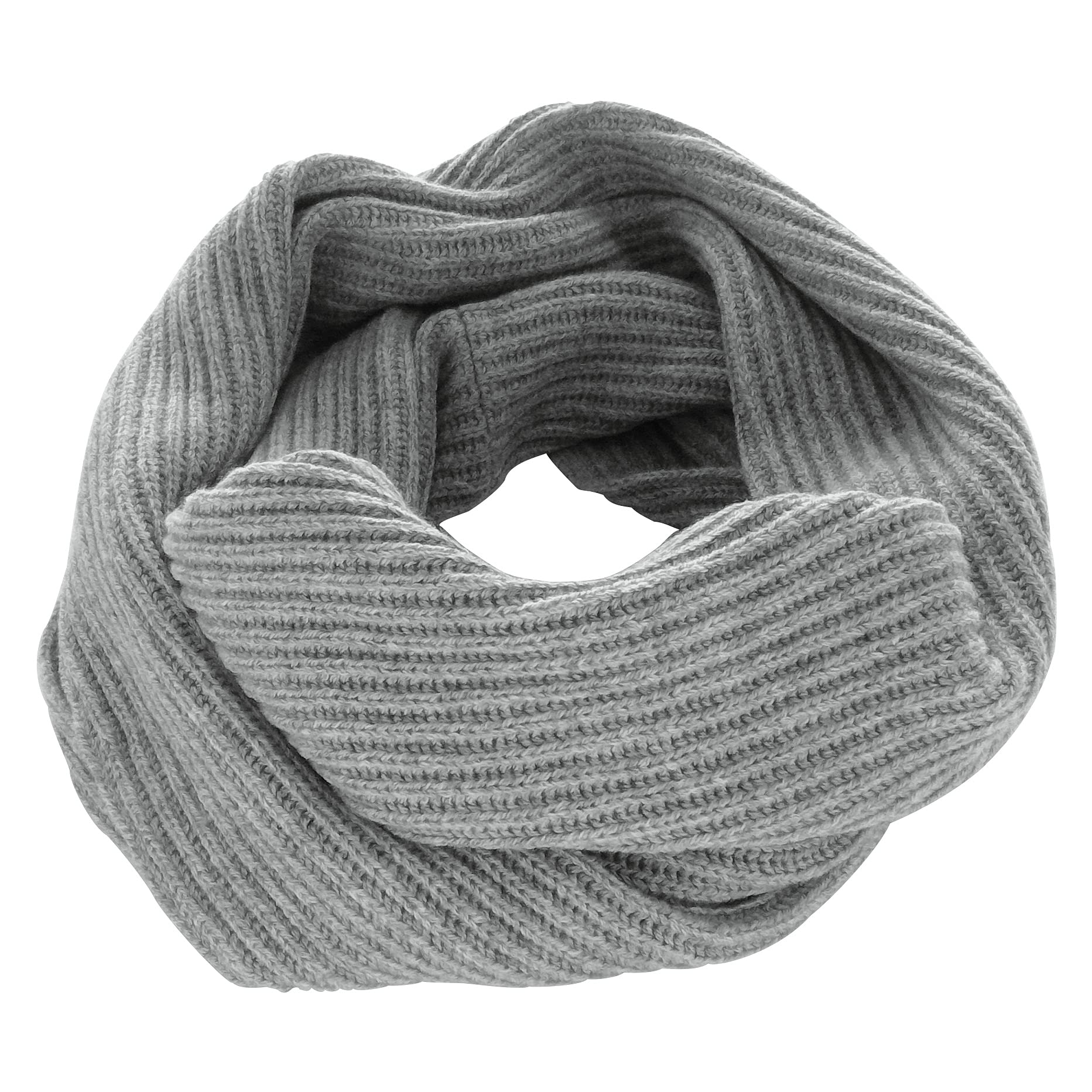 

Prodigal Cashmere Rib Knit Long Snood Light 100% (Free Size, Gray)