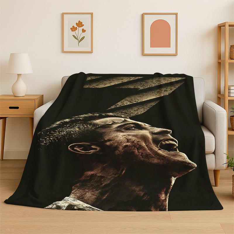 CR7 Goat R-Ronaldo Football Star Flannel Blanket Soft Warm Throw Blanket for Bedroom Living Room Bed Travel Camping Picnic Kid