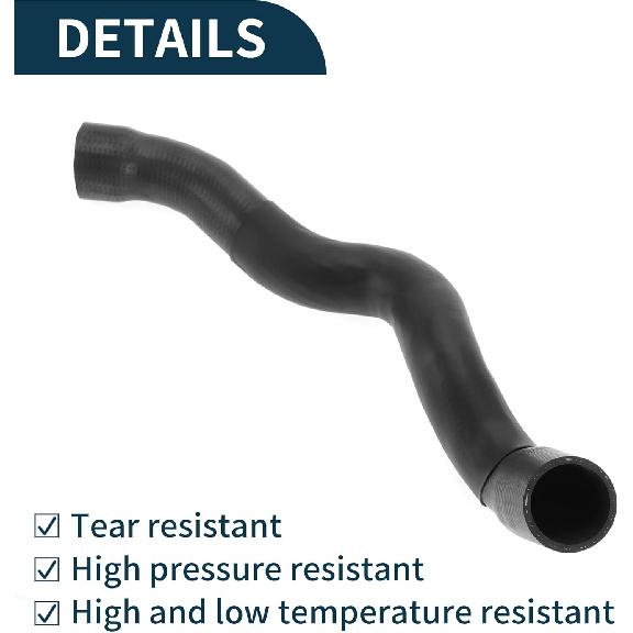 Radiator Coolant Hose for Mercedes-Benz E320 3.2L 1998-2003 Good Sealing No.A2105013282 Lower Heater Hose Black 1 Pc