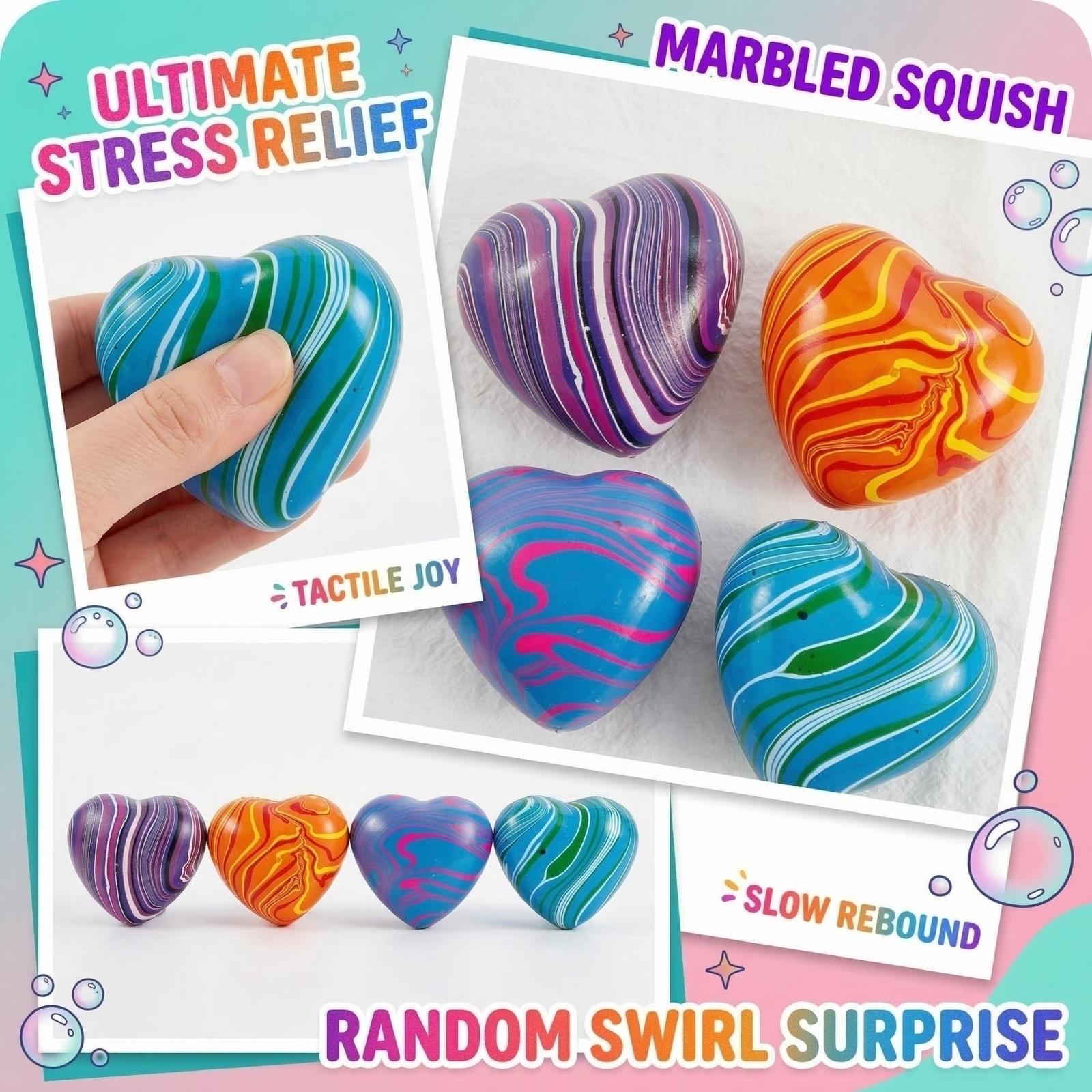 Heart-shaped Maltose Stress Ball Slow Toy One Size