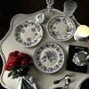 8/10 Inch French Medieval Style Household Ceramic Plate Artistic Tableware Salad Dessert Dinner Dish Kitchen Supplies