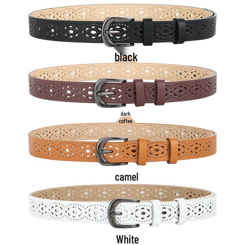 Damen-Kunstleder Ausgeschnittener Taillengürtel - Lässig, Vielseitig, Dekoratives Modeaccessoire mit Dornschließe