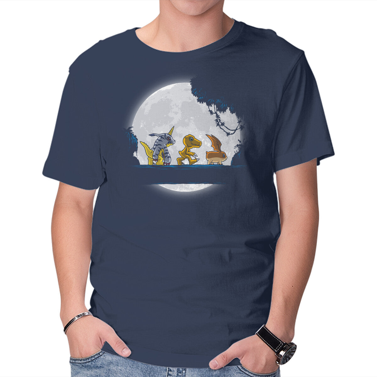 Unisex Crew Neck T-Shirt Hakuna Digitata Graphic Short Sleeve Casual Tee M