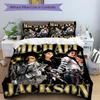 Michael Jackson Star Music Print 3Pcs Bedding Setduvet Cover With 2 Bedropillowcase Home Birthday Gift