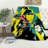 cartoon Flannel warm comfort C-Cyberpunk  soft plush blanket for sofa living E-Edgerunners room office anime bedroom travel gift