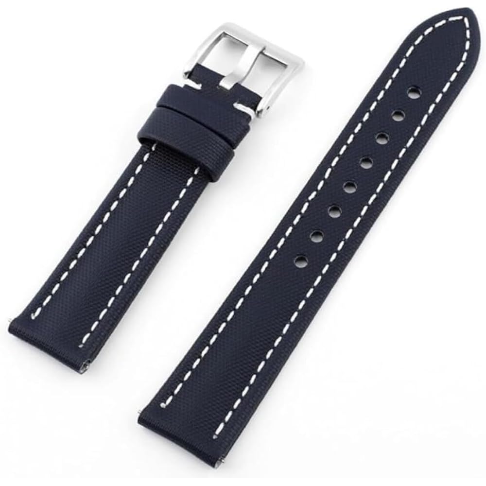 

Sailcloth Waterproof Watchband 18mm 19mm 20mm 21mm 22mm Quick Release Strap Fits Omega Fits Blanc...