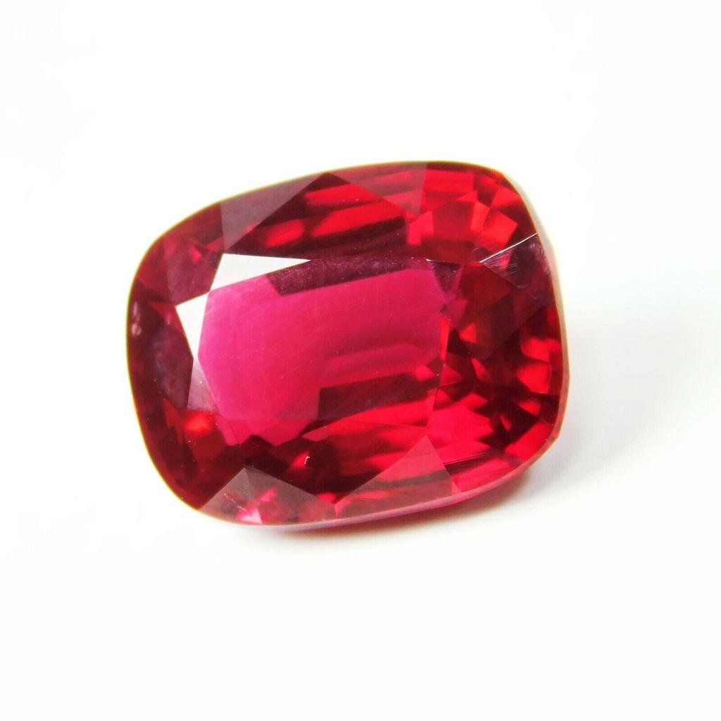 Red Cushion Cut Ring Size 8 Carat Natural Ruby Loose Gemstone CERTIFIED