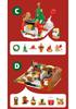 Customizable 24-Style Christmas Building Block Set: Santa Claus & Gingerbread Man Ornament