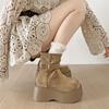 Queen Fan Explosive Retro Thick-soled Heightening Martin Boots Women's 2025 New Autumn Thin Western Short Boots