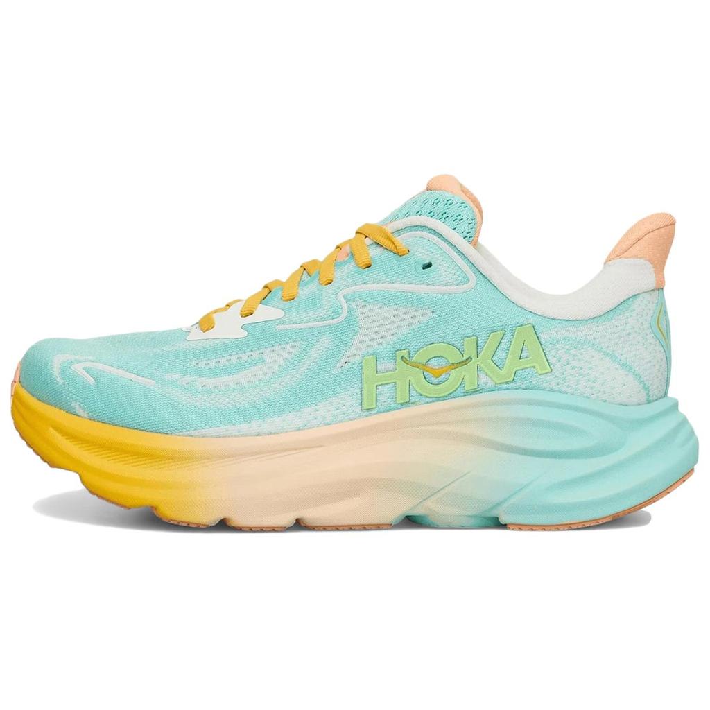 Hoka One One Clifton 10 Fashion Comfortable Non-Slip Durable Low-Top Running Shoes Women Running Shoes Blue White 1162031-BPRK