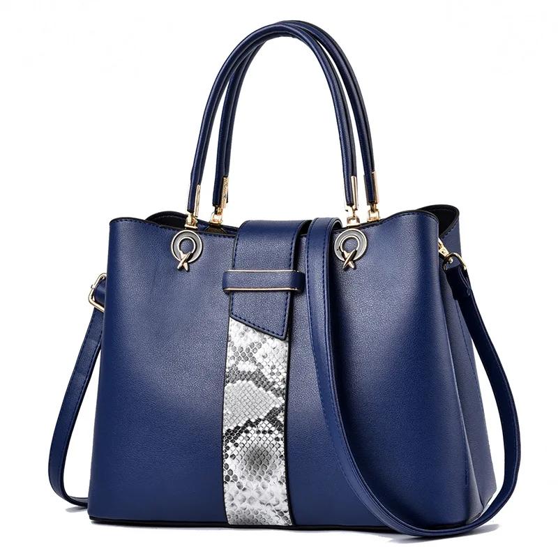 Handing Tassel Ornament Handbags Trendy Patchwork Color Shoulder Bag for Women Middle Totes Purse Office Lady Crossbody Bags