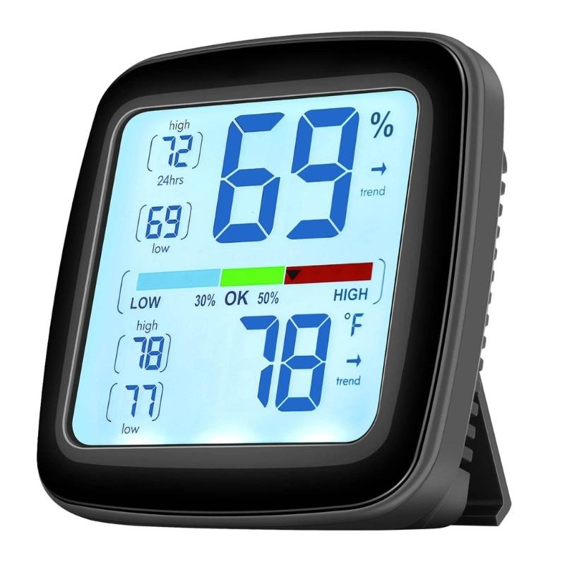 

Digital Wetness Temperature Monitor With Top Tiny Records And Clock Function For Indoor Climate Control 1