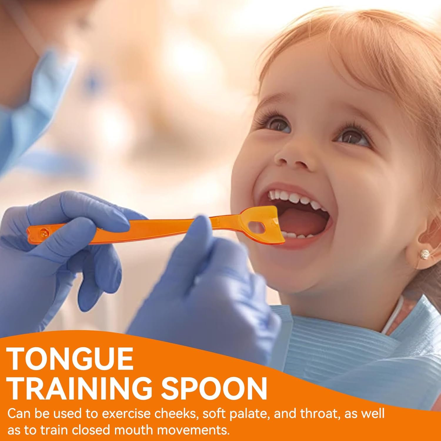 

4 Тренажер для языка, Пластиковый тренажер для кончика языка, Портативный тренажер для рта и губ, Пластиковый инструмент для сенсорного восстановления, Подходит при дизартрии(оранжевый)