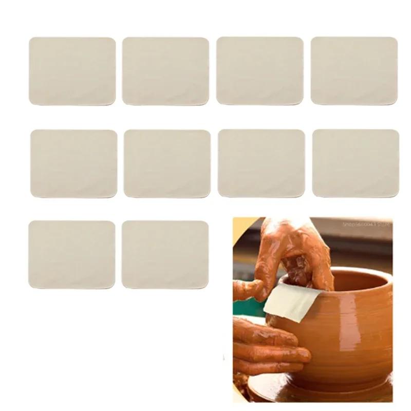 

10Pcs Pottery Clay Trimming Tools Clay Smoothing Pot Rim Soft Cloth Pottery Ceramics Clay Molding Tool