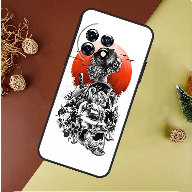 Japanese Samurai Ninja For OnePlus 13 13R 12 12R 11 9 10 Pro 8T 9RT 10T 10R N20 N30 Nord CE 2 3 4 Lite Phone Case