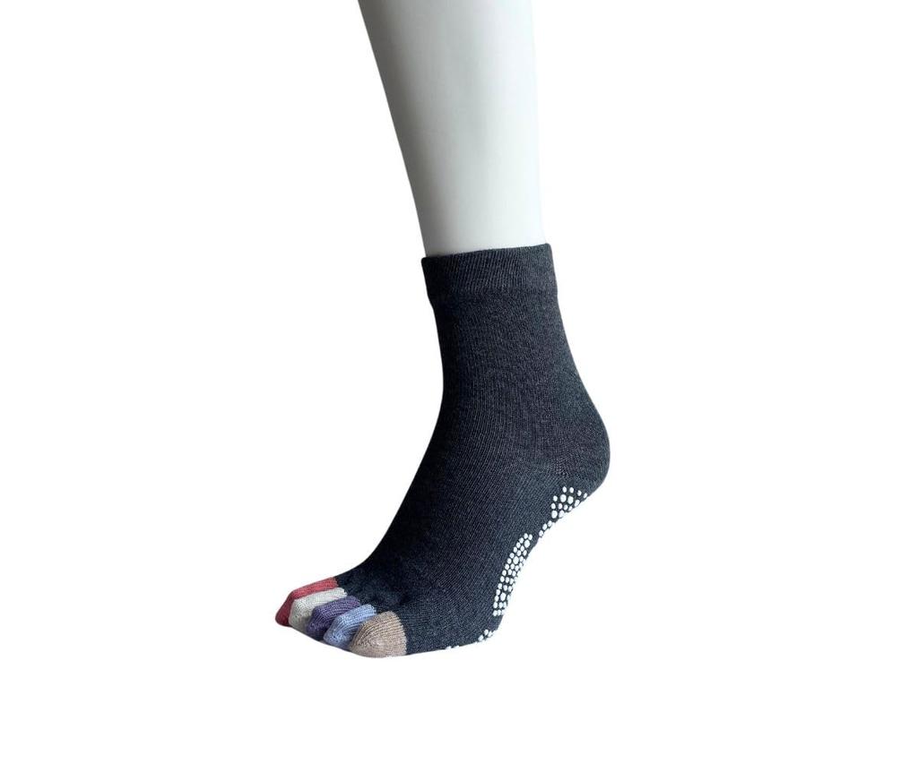 Yoga Loose Elastic Cotton Set Women's Five-Toe Socks, Sports, Non-Slip, Socks, Fit, Cuffs, Blend, 3-Pair (Colors Available)