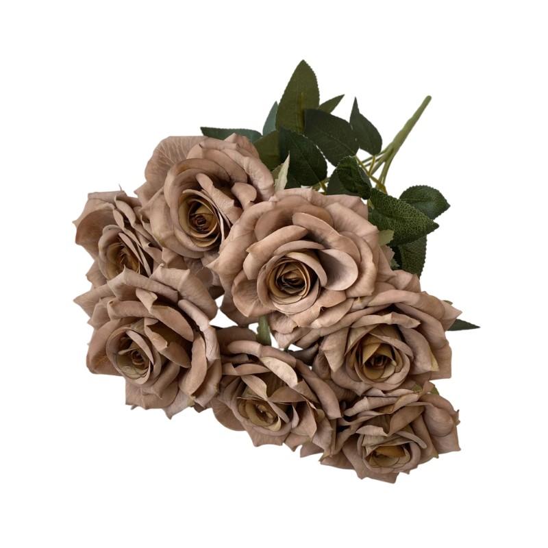41Cm 7 Forks Silk Screen Rose Artificial Flower Wedding Living Room Decoration Road Guide Bouquet, Artificial Flower