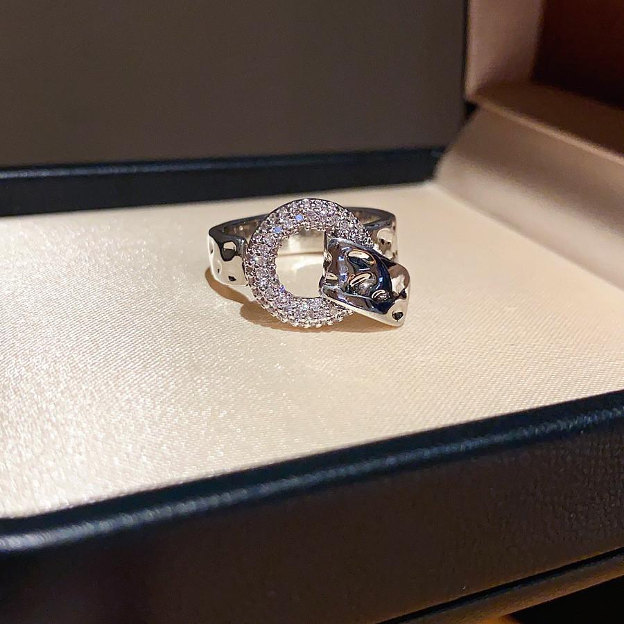 Minimalist Geometric Open Ring For Women With Copper Zirconium And Elegant Design