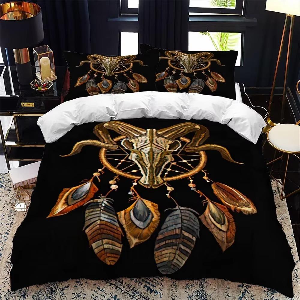 Comforter National Dream Catcher Queen King Twin Full Size Comforter Black Bedding Set Single Polyester