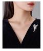 Elegante Unisex-Broche mit Strasssteinen und galoppierendem Pferd (Tierkreiszeichen) - Vielseitiger Anstecker für Anzüge & Tier-Accessoire